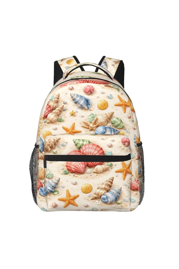 Beach Seashell Backpack Lightweight Travel Bag for Men and Women