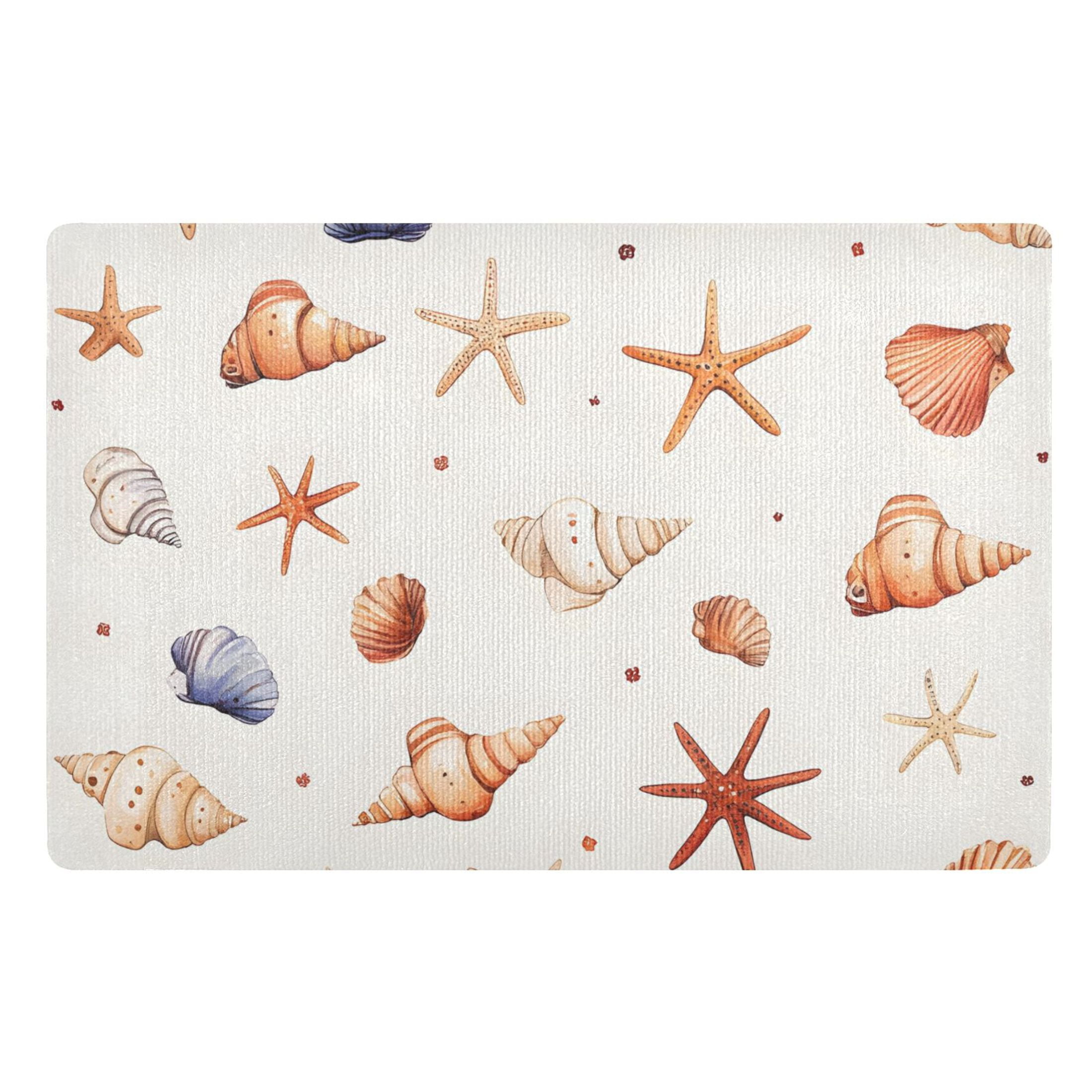 Beach Seashell Floor Door Mat Outdoor Indoor for Home Entrance Welcome ...