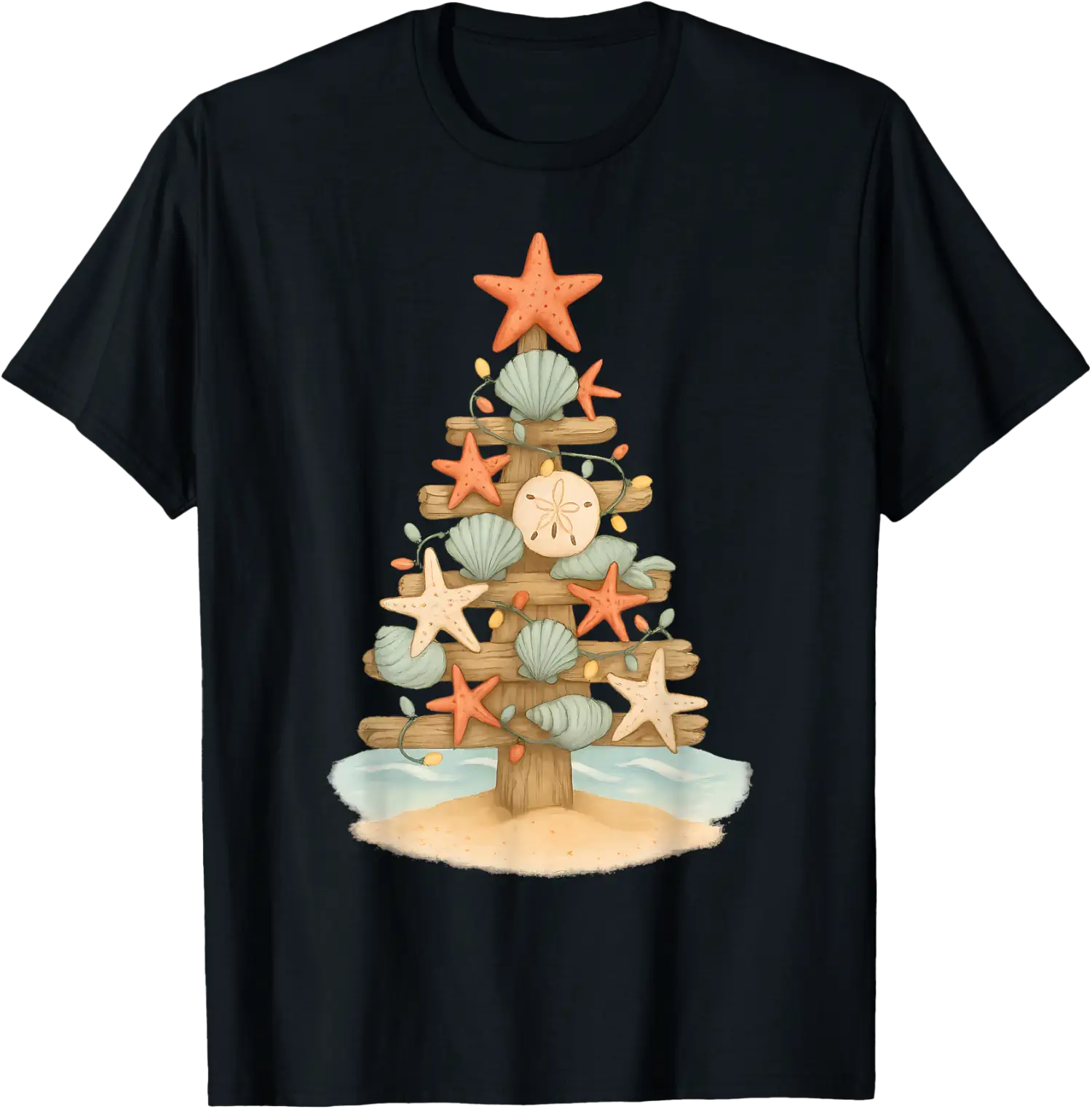 Beach Seashell Ocean Style T-Shirt - Walmart.com