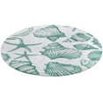 thumbnail image 1 of Beach Seashell Starfish Floral Medallion Round Rug - Small Round Area Rug, Soft Non-Slip Machine Washable Bedroom Mat Indoor Accent Entry Carpet for Office Desk Dorm Hallway, 1 of 6