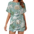 thumbnail image 1 of Beach Seashell Starfish Print Women'S Pajamas Set Summer Sleepwear Sets 2 Piece Lounge Set, 1 of 7