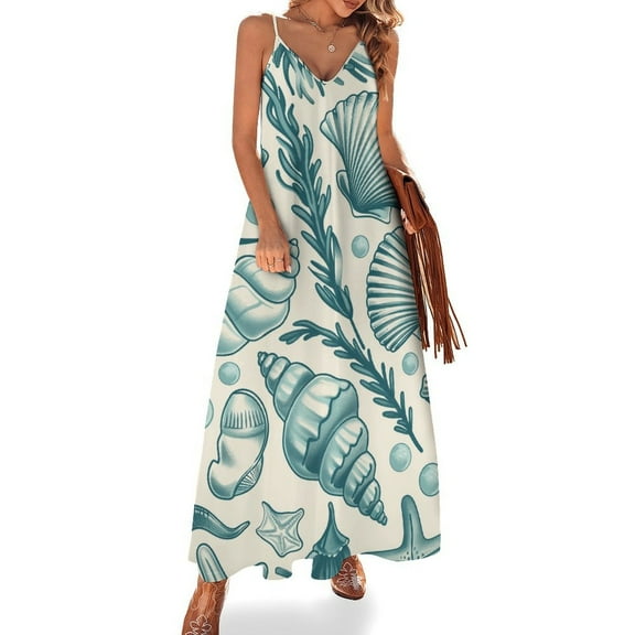 Beach Seashell Starfish Sleeveless Dress for Women Clothing Female Women's Summer Skirt