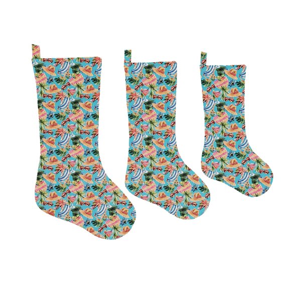 Beach Seaside Christmas Stocking by Penny's Needful Things (Small) (Tropical) (Single Stocking)