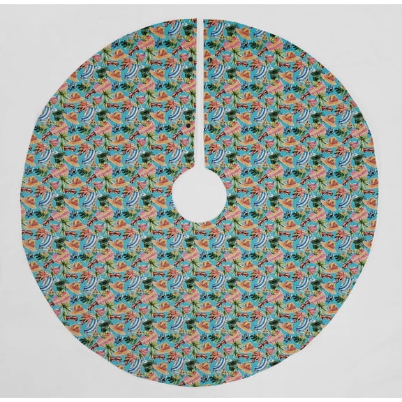 Beach Seaside Christmas Tree Skirt By Penny's Needful Things (Tropical) (Round)