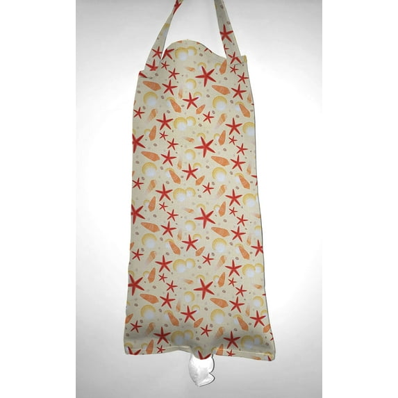 Beach Seaside Grocery Plastic Shopping Bag Holder by Penny's Needful Things (Sandy Seashells)