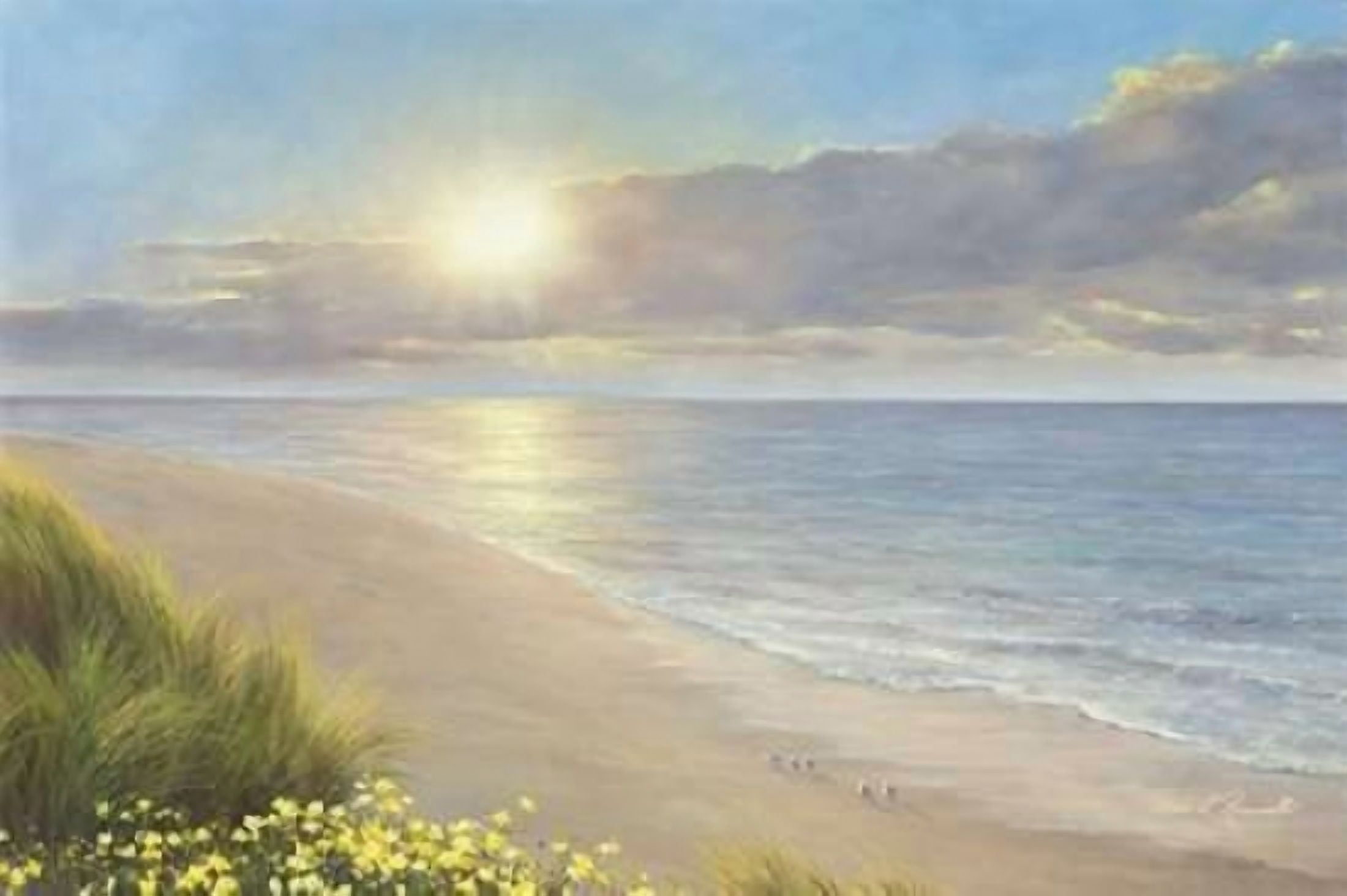 Beach Serenity Canvas Art - Diane Romanello (24 x 36)