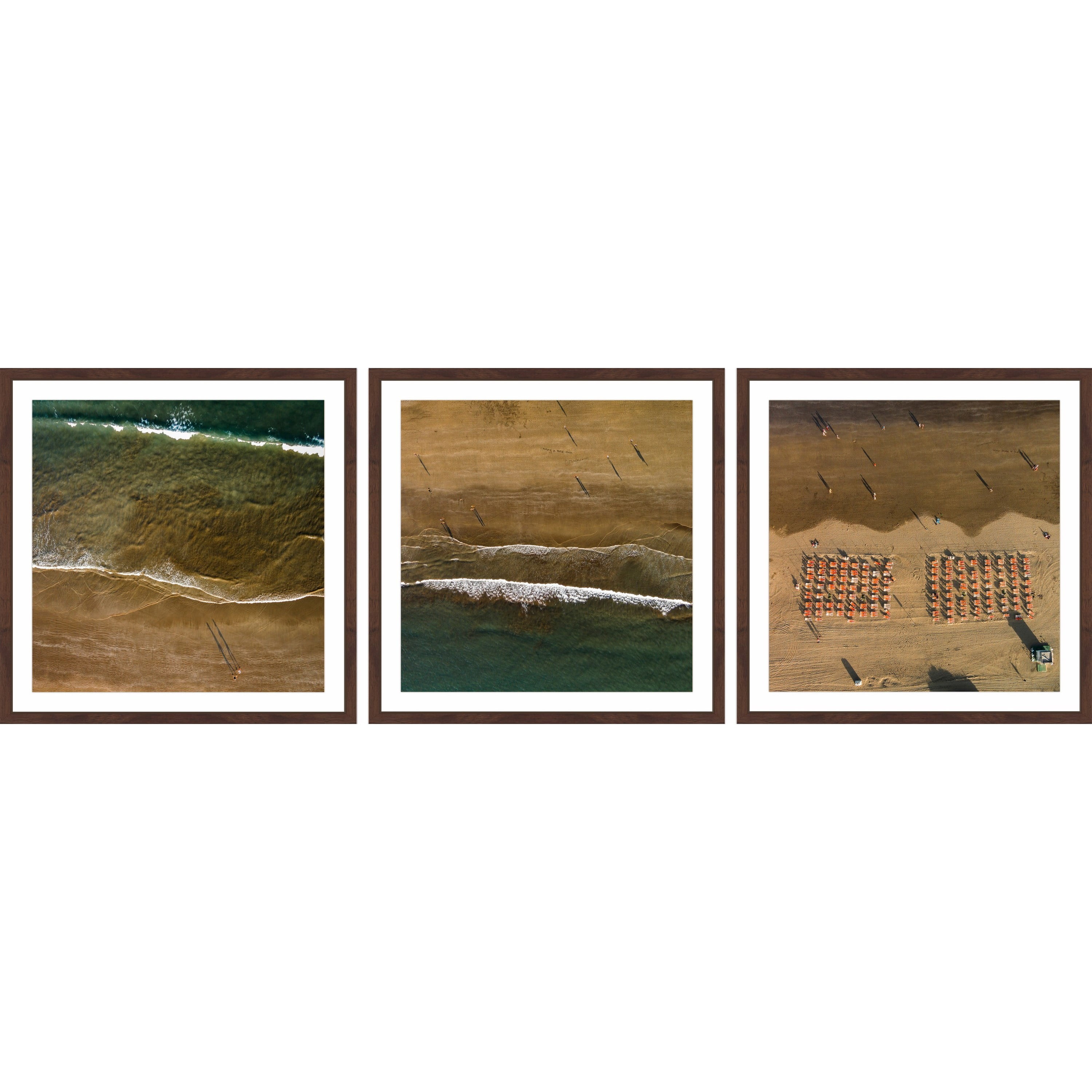 Beach Shadows Triptych