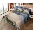 thumbnail image 1 of Ambesonne Beach Fitted & Top Sheet Set with Shams, Ocean Coastline Nature, Multicolor, 1 of 5