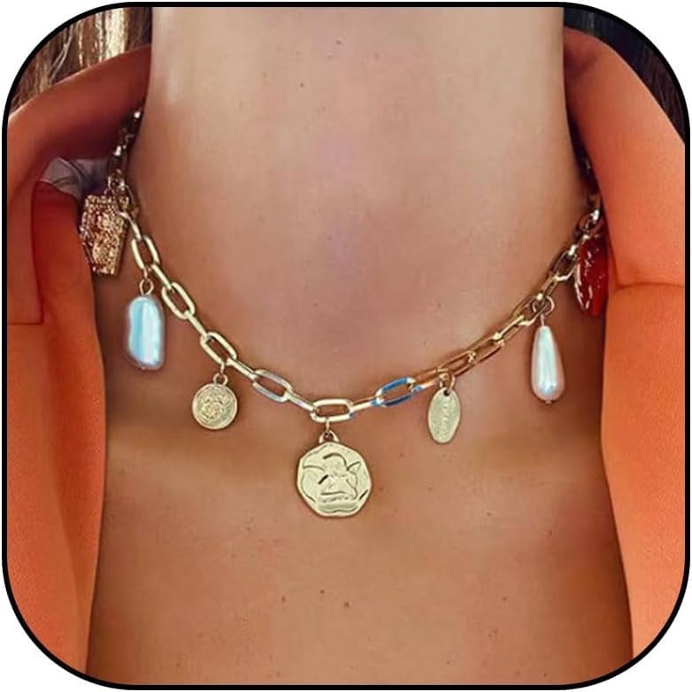 Beach Shell Charm Necklace Women Summer Starfish Layered Boho Dainty Gold Jewelry Stuff Accessories Country Concert Outfits