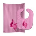 thumbnail image 1 of Beach Shell Pink Baby Bib & Burp Cloth, 1 of 1