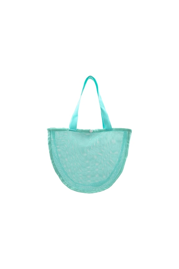 Beach Shell Storage Net Bag, Handheld Seaside Travel Tote with Large Capacity, Durable Polyester Spandex Material, Comfortable Handle for Beach and Vacation Use