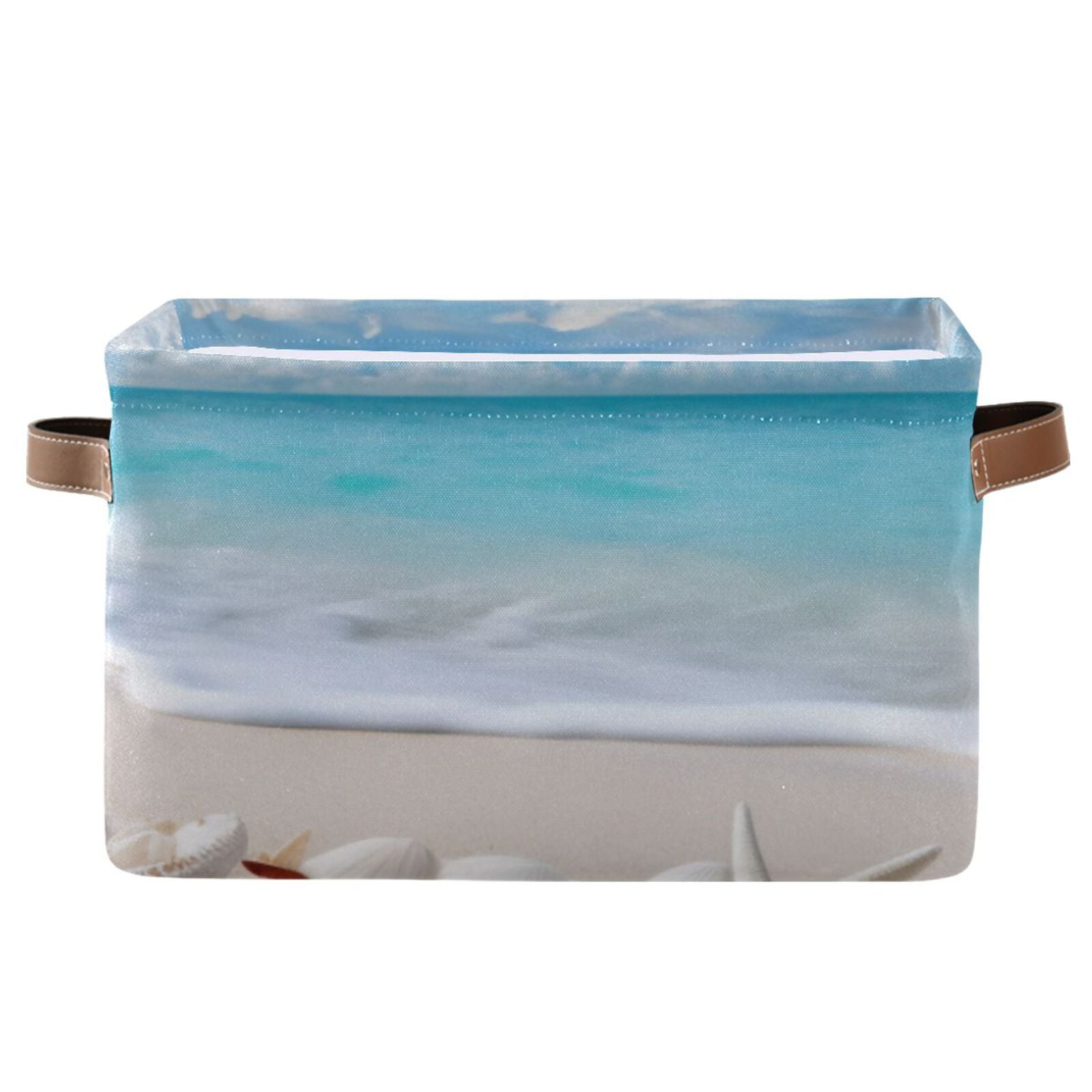 Beach Shells Sea Storage Bins Baskets With Handles Storage Box Clothes ...