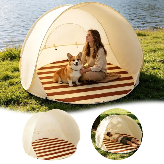 Beach Shelter 120 X 120 X 110 Cm Beach Tent Beach Tent With Portable Automatic Wind Throw Tent For Family Camping Garden Beaches57802