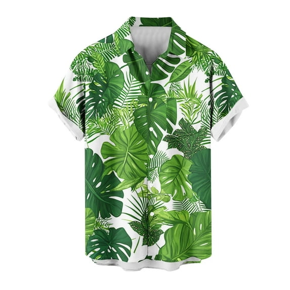 Beach Shirt Men's Hawaiian Shirt Short Sleeve Button Tropical Shirt Casual,Multicolor,M