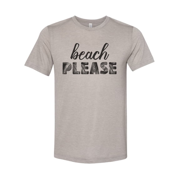 Beach Shirt, Beach Please, Tropical Shirt, Unisex Fit, Beach Apparel, Vacation Shirt, Gift For Her, Vacay Shirt, Super Soft, Beach Vibes, Heather Stone, MEDIUM
