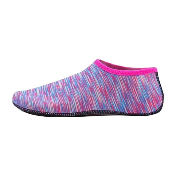 XIMIN Beach Shoes Women Wide Quick-Dry Aqua Socks Swim Barefoot Yoga Wear Slip on Sneakers Womens Wide Width Flats Shoes for Women for Indoor Exercise