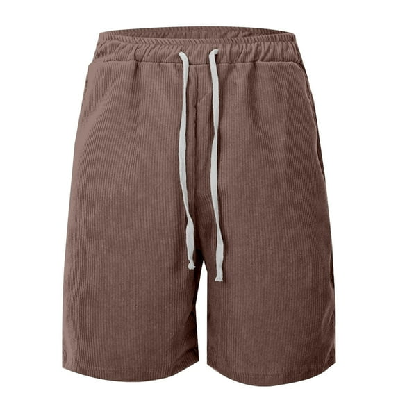 Beach Shorts Men – 5 Inch Fit with Drawstring Men's Casual Corduroy Shorts Comfortable Breathable Summer Shorts For Daily Wear Sports Outdoor Activities Lightweight Relaxed Fit