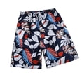 thumbnail image 1 of Beach Shorts Men Summer Printed Summer Shorts for River Tracing Leisure Time Black White XXL, 1 of 8
