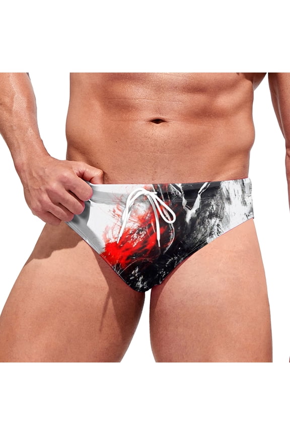 Beach Shorts Mens Fashion Leisure Hawaii Style Quick Dry Swimming Triangle Swimsuit Trunks Men's Bathing Suits White L