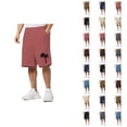 thumbnail image 1 of Beach Shorts for Men 2026 Summer Coconut Tree Printed Elastic Waist Straight Leg Loose Knee Length Shorts with Pockets, 1 of 4
