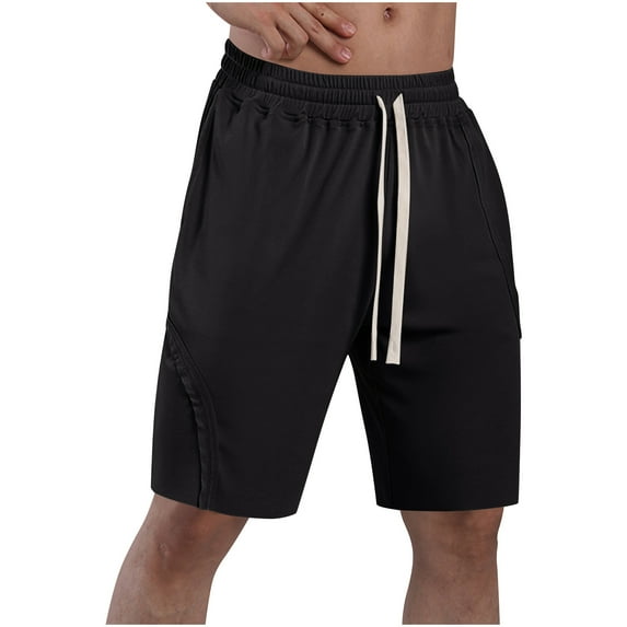 Beach Shorts for Men Summer Men Work Out Shorts Men's Sweat Shorts Elastic Shorts for Men Male Gym Shorts Men's Shorts Clearance, Black, M