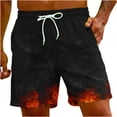 thumbnail image 1 of Beach Shorts for Men Summer,Men's Swim Trunks Quick Dry 3D Flame Printed Beach Board Shorts with Pockets Cool Mesh Lining Bathing Suits, 1 of 9