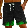 thumbnail image 1 of Beach Shorts for Men Summer,Men's Swim Trunks Quick Dry 3D Flame Printed Beach Board Shorts with Pockets Cool Mesh Lining Bathing Suits, 1 of 9