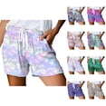 thumbnail image 1 of Beach Shorts for Women 2026 Summer Casual Lightweight Relaxed Fit Elastic Waist Swim Shorts with Pockets, 1 of 4