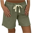thumbnail image 1 of cfhntfmh Beach Shorts for Women Plus Size Elastic Waist Lounge Shorts Summer Loose Solid Color Short Pants with Pockets, 1 of 7