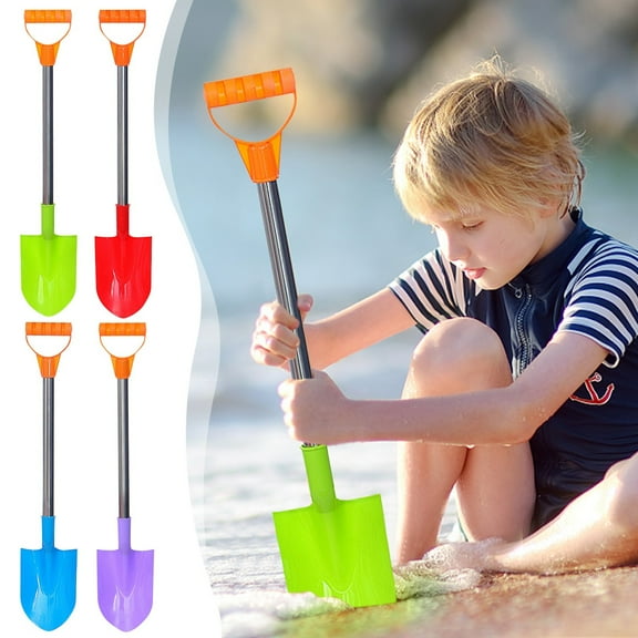 Beach Shovels ,Large Size 19.6" Thick Sand/Snow Shovels Scooping Kit with Long Handle Toys Gardening Tools ABS Plastic Spade for Backyard Summer Beach Fun(2 Pack)