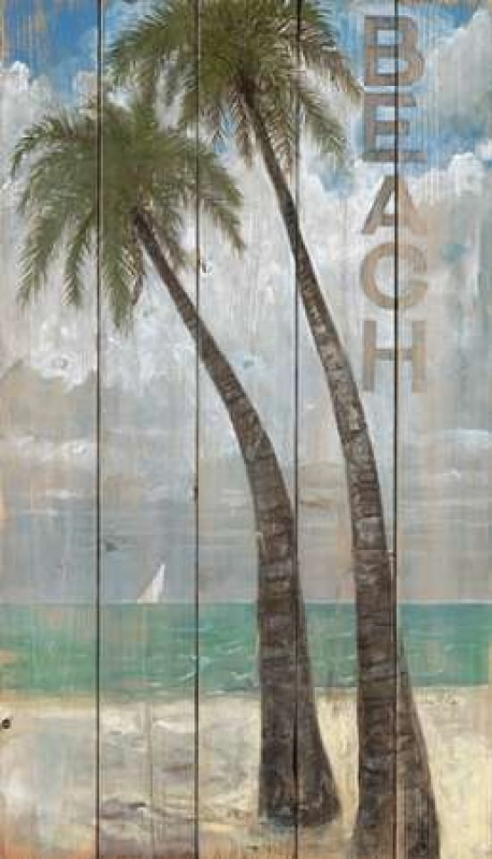 Beach Sign Canvas Art - Arnie Fisk (24 x 36)
