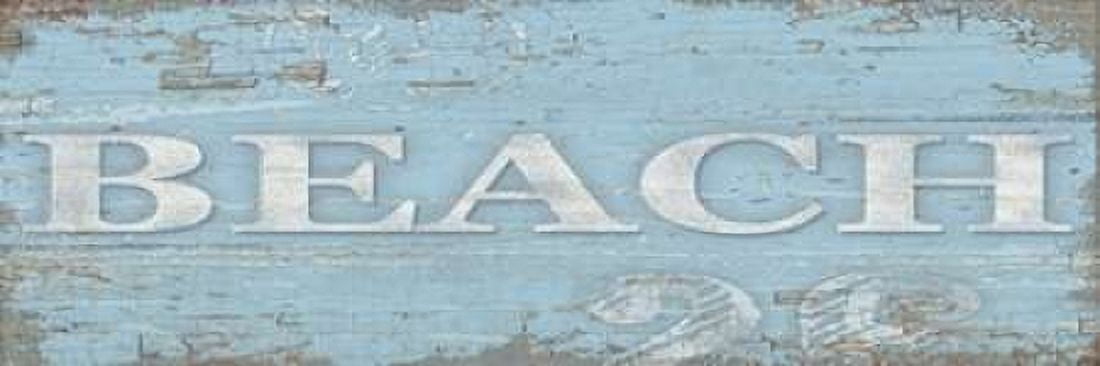 Beach Sign Canvas Art - Julie Paton (8 x 24)