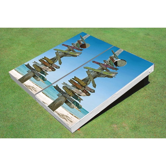 Beach Signs Cornhole Boards