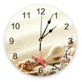 thumbnail image 1 of Beach Sky Sea Silent Decorative Wall Clock Digital Clock Operated Round Home Office School Clocks（14 Inch）, 1 of 6