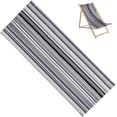 thumbnail image 1 of Beach Sling Chair Canvas 45x17 Inch Gray Black White Stripes Replacement Deck Chairs Cloth Fabric Folding Lounge Chair Cover Canvas for Sunbathing Garden Courtyard Patio Outdoor DIY, 1 of 9