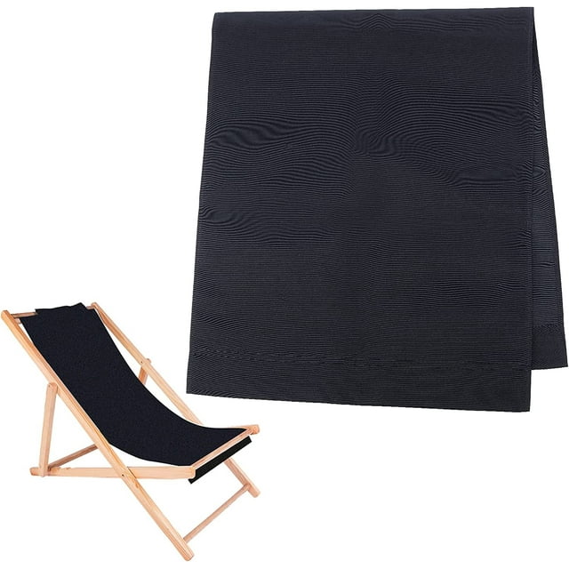 Beach Sling Chair Replacement Fabric Black Casual Simple Beach Chair Replacement Oxford Cloth for Home Beach Chair Protect Replacement (44.69x17.13inch)