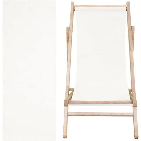Beach Sling Chair Replacement Fabric White Casual Lounge Chair Replacement Canvas Simple Patio Chair Replacement Fabric for Home Beach Chair Sling Chair (44.88x16.73inch)WhiteSmoke