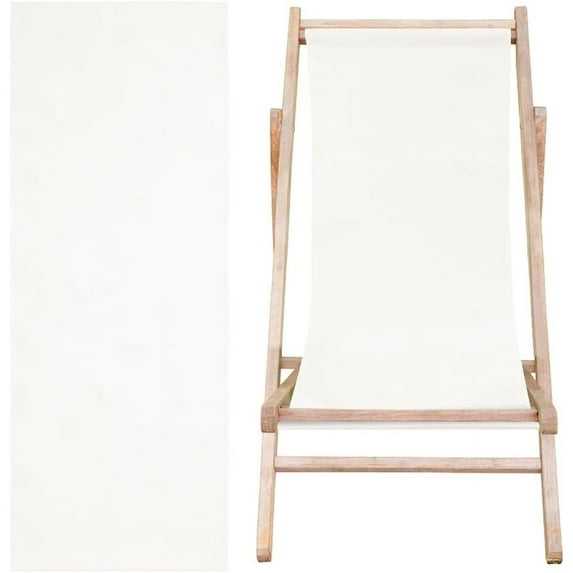 Beach Sling Chair Replacement Fabric WhiteSmoke Casual Lounge Chair Replacement Canvas Simple Patio Chair Replacement Fabric for Home Beach Chair Sling Chair (44.88x16.77inch)
