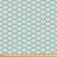 thumbnail image 1 of Ambesonne Beach Fabric by the Yard Upholstery, Narrow Striped Circular, 2 Yards, Sky Blue White, 1 of 4