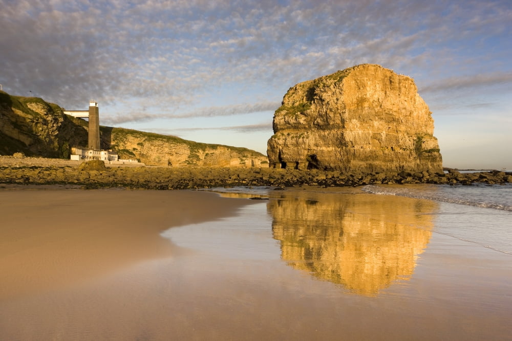 Beach South Shields Tyne And Wear England Canvas Art - John Short Design Pics (19 x 12)