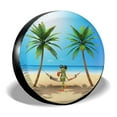 Beach Spare Tire Covers for Wheel for RV Motorhome Boat Trailer Camper