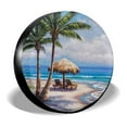 Beach Spare Tire Covers for Wheel for RV Motorhome Boat Trailer Camper
