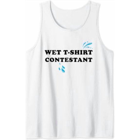 Beach Splash Contest Spring Break Hot Summer Wet Tank Top Size S-3XL
