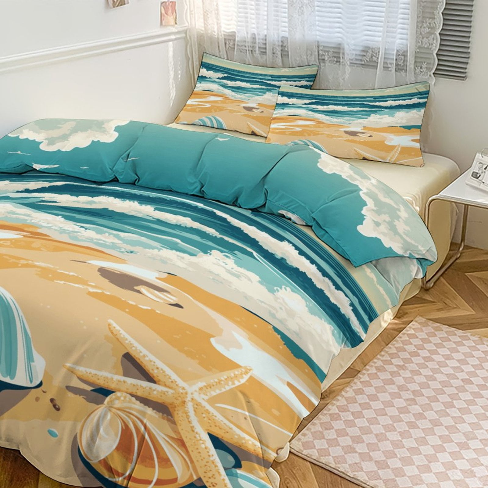 Beach Starfish Shells (69) 3D Duvet Cover Set Quilt Cover Theme of Kid ...