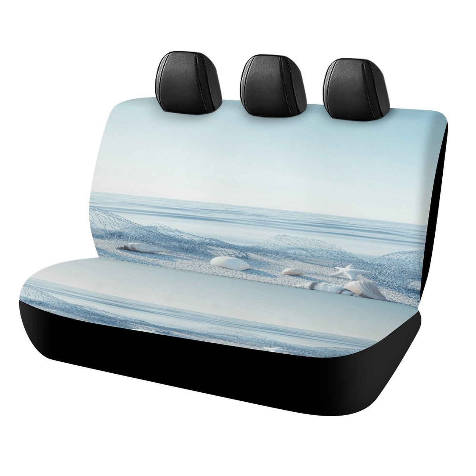 Beach Starfish Shells Car Rear Seat Cover, Suitable for Automobiles SUV ...