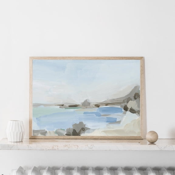Beach "Still Seas No. 2" Art Or Art, Unframed Paper Print