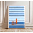 Beach Stripes Poster Print, Minimalist Coastal Wall Art, Modern Summer ...
