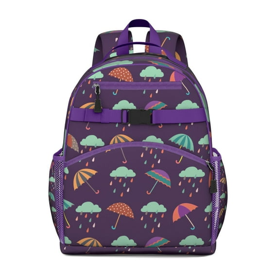Beach Student Backpack Adjustable Padded Straps Chest Buckle Large Capacity Durable Bookbag