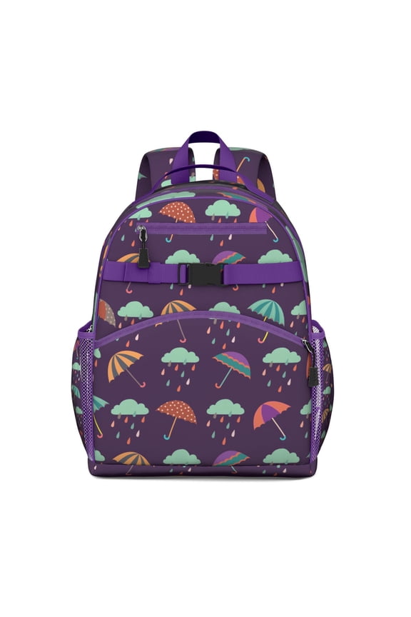 Beach Student Backpack Adjustable Padded Straps Chest Buckle Large Capacity Durable Bookbag
