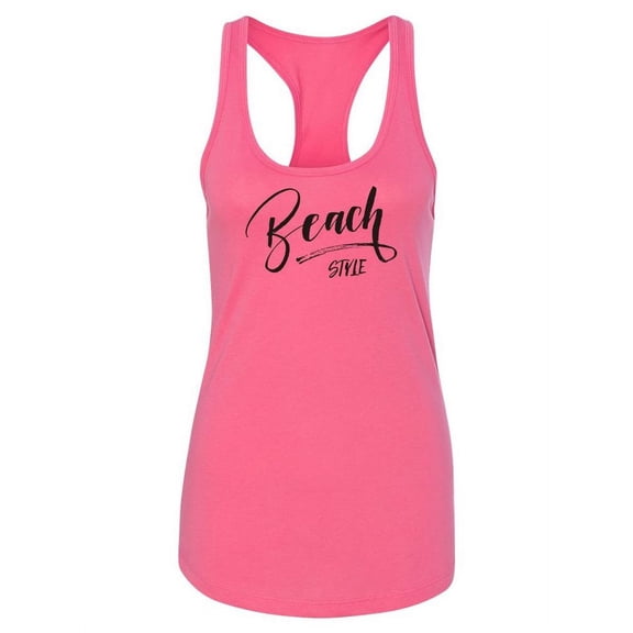 Beach Style Quote Racerback Tank Women -Image by Shutterstock, Female Small